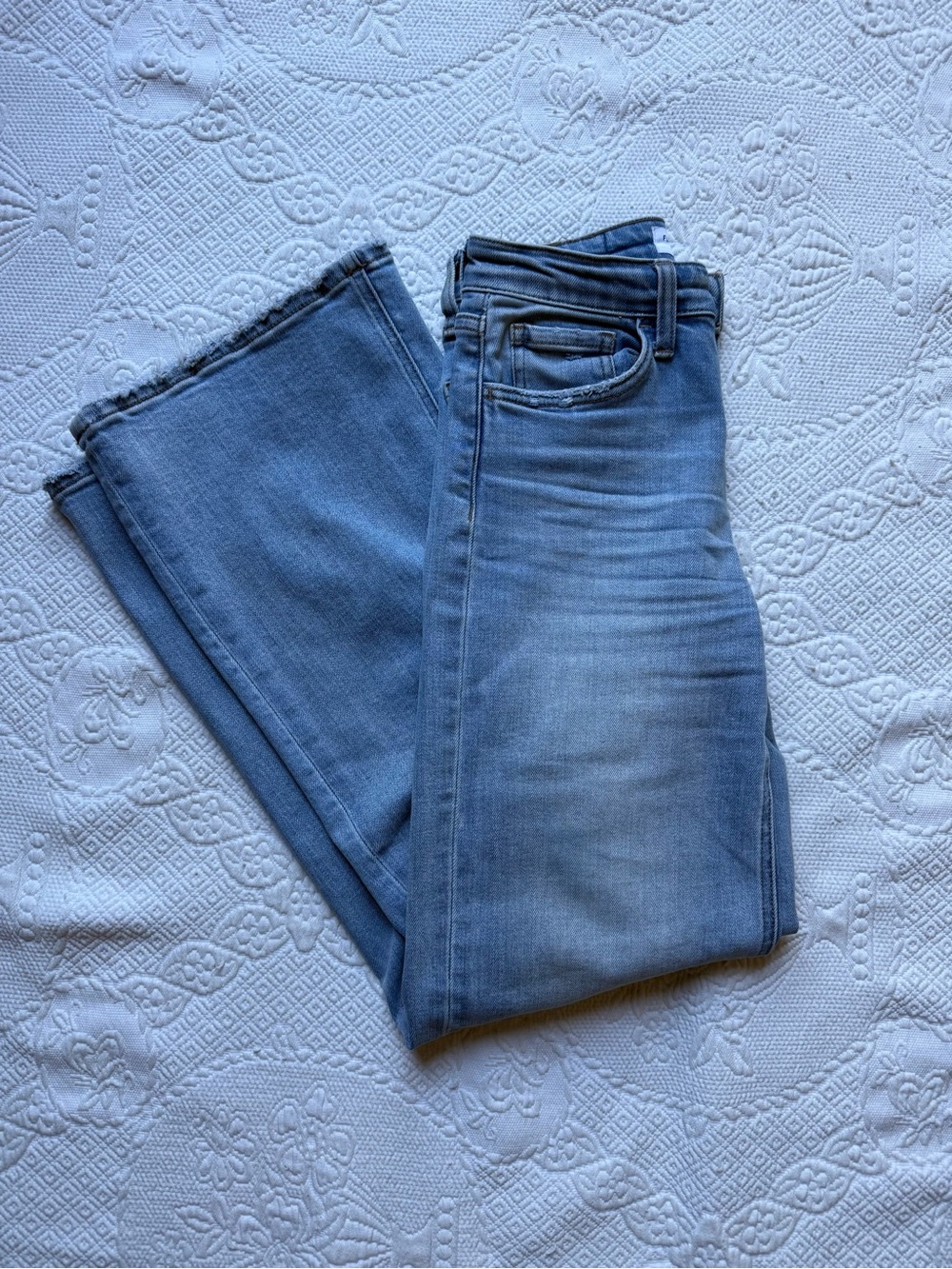 Flying Monkey Mid-Rise Light Blue Wide Leg Jeans